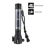 Énergie solaire de sécurité lampe de poche LED 3W Marteau lampe torche avec Power Bank