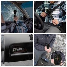 Énergie solaire de sécurité lampe de poche LED 3W Marteau lampe torche avec Power Bank