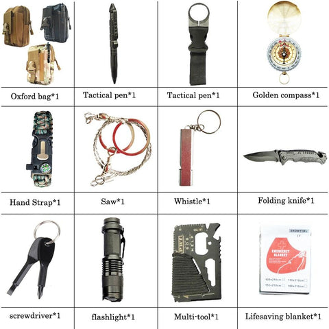 12 in 1 Survival EDC Kit