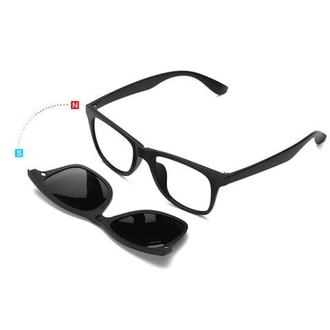 نظارات شمسية مع عدسات مغناطيسية سريعة التغيير 6 في 1