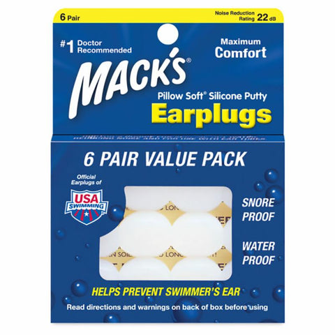 6Pairs Macks Professional noise reduction earplugs